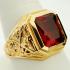 MENS RING ANTIQUE VINTAGE ART DECO STYLE RUBY 10K YELLOW GOLD | eBay