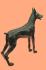 doberman bronze statue