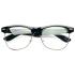 Retro Clear Lens Half Frame Wayfarer Clubmaster Glasses Eyeglasses In Blck W181 