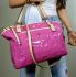 coach signature tote pink