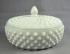 Vintage Mid Century Fenton Hobnail Milk Glass Covered Candy Dish Powder Box 8619