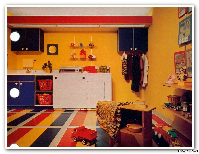 1975 Mod Rich Hippie Op Art Interior Decorating Mid Century Old School Designs