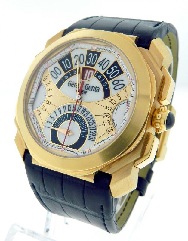  Gerald Genta Octo Chrono Quattro Retro OQC.Z.50 18K Rose Gold Watch