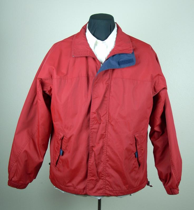 OLD NAVY Mens Navy Red & Blue Fleece Lined Rain Resistant Coat Jacket