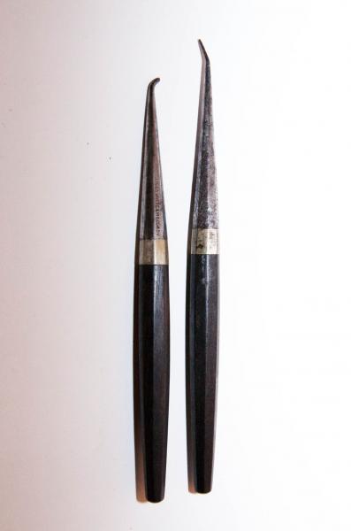 Lot of Two Ebony Handled Dental Tools c.1850s JONES WHITE & McCurdy