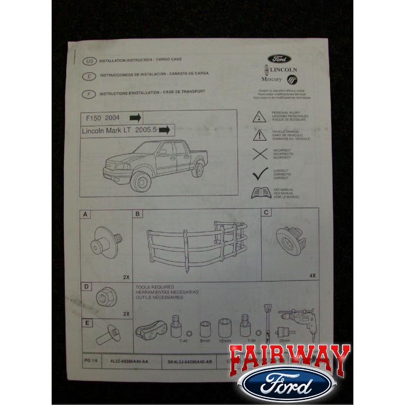 04 05 06 07 08 F 150 F150 OEM Genuine Ford Parts Stainless Stowable 