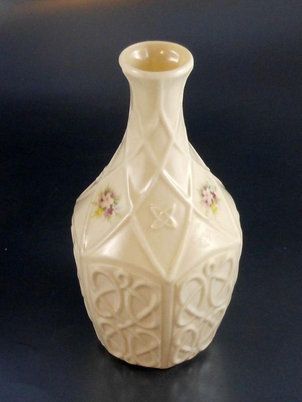Irish Parian Donegal China Mamore Vase Celtic Knots Floral  