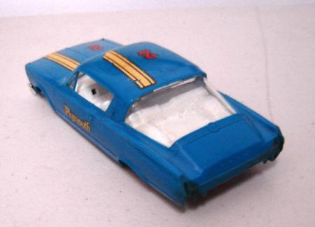 Vintage 1964 1/32 scale SLOT CAR PLYMOUTH BARRACUDA Blue ATLAS  
