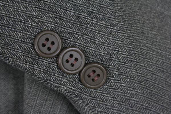 Vintage Giorgio Armani Gray Wool Herringbone 3 Piece Suit 38 R ITALY 