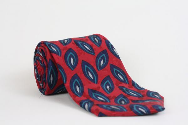 Vtg Hardy Amies London Savile Row Red Silk Necktie Tie