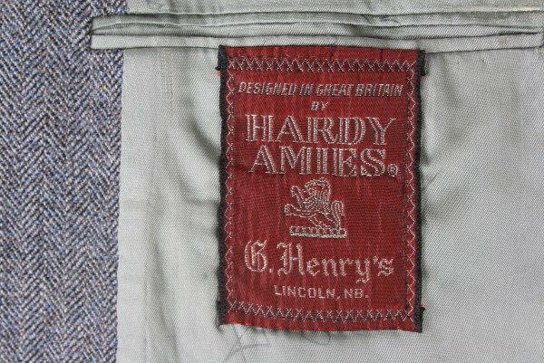 Vintage Hardy Amies Gray Herringbone Wool Tweed 3 Piece Hunting Suit