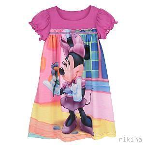 MICKEY MOUSE CLUBHOUSE Minnie Nightgown Gown Pajamas 4  