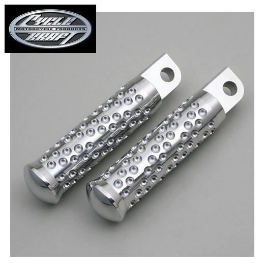 Cycle Kraft Billet Polished Large Spiral Dimple Foot Pegs for Harley