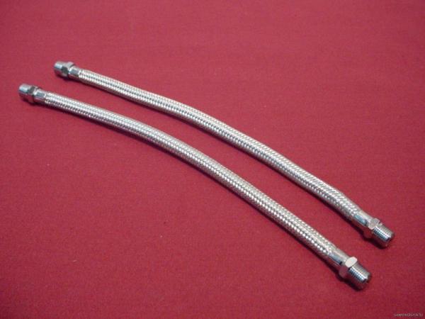 Braided Stainless Rocker Arm Oil Lines for Harley Ironhead Sportster