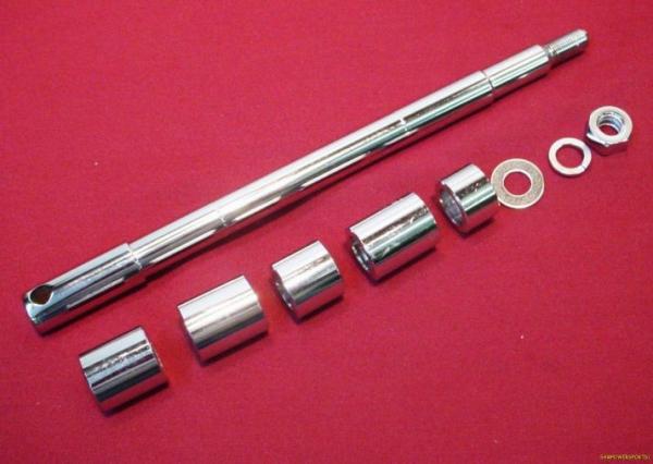 New Chrome Front Axle Kit for Harley FL Softail 86 99