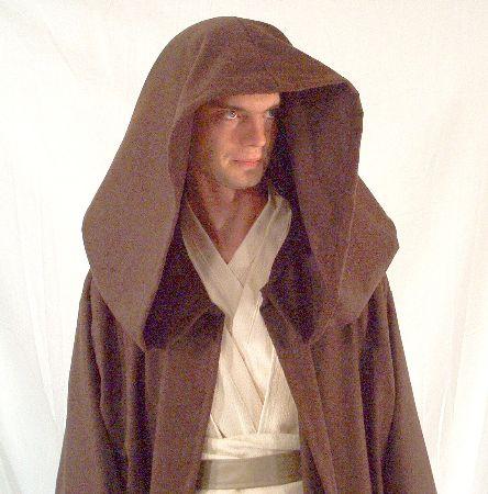 Jedi Sith Robe Cloak Cape Star Wars Costume Cream Monk