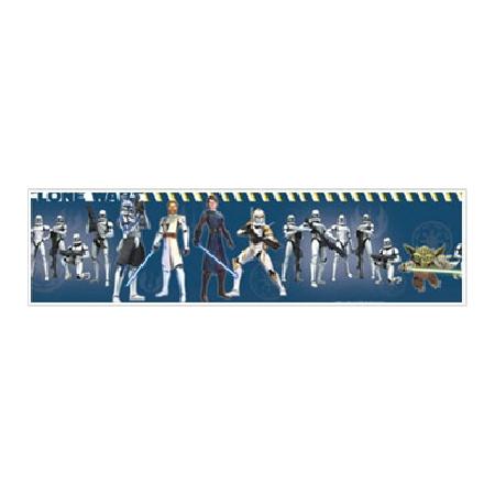 star wars wallpaper border. Star Wars: The Clone Wars Peel amp; Stick Wall Border NEW | eBay