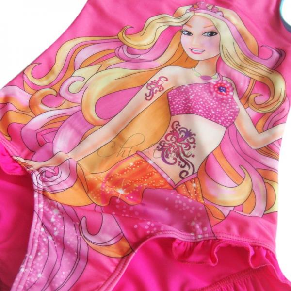 barbie swimsuit swimwear swimming kid bathing suit costume princess open years sz mermaid piece