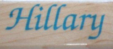 wood mounted name rubber stamp from inkadinkado hillary wood block