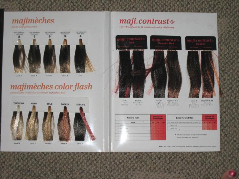 OREAL Professionnel MAJIMECHES Maji Contrast Hair Color Swatch Book 