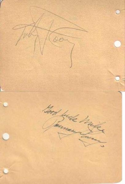 Mickey Rooney / Rosemary DeCamp Autographed 1940s Album Page