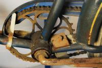 Vintage Pre War schwinn built Mead Crusader blue white bicycle bike 