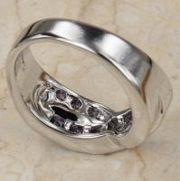 Circle Purple Amethyst Gemstones Jewelry Rings Size7 R178  
