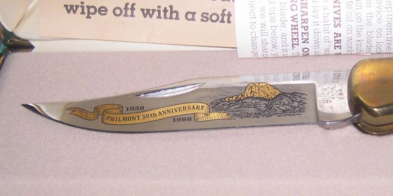 BSA PHILMONT SCOUT RANCH 50TH ANNIV BUCK KNIFE #110 SERIAL #159 / 500 