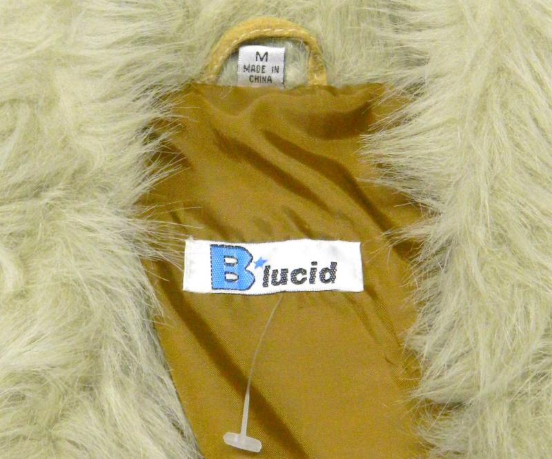 New BLucid Size M Brown Suede Faux Fur Duster Jacket Coat Lined