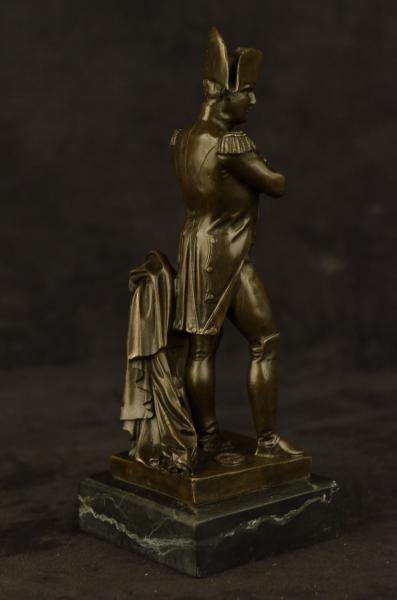 Vintage Signed Bronze Napoleon Bonaparte Bust Statue Marble Sculpture 