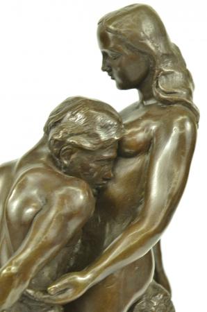 Rodin Eternal Idol Famous 100% Bronze Sculpture Statue 