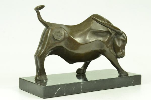 Botero Tribute Art Spanish Bull Wall Street Stock Market Bronze Statue 