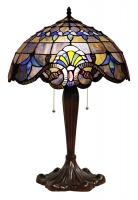 Reproduction Victorian Table Lamps on Victorian Blues Tiffany Style Stained Glass Table Lamp Handcrafted 20