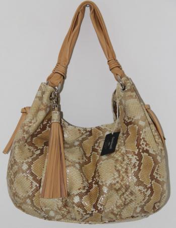 Cavalcanti Italian designer Genuine Leather handbag snake python embossed purse | eBay