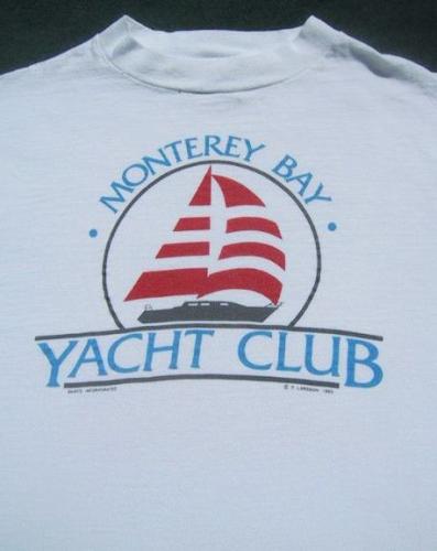 MONTEREY BAY YACHT CLUB vintage LS Small T SHIRT vtg  