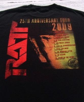 RATT 25th Anniversary 2009 tour LARGE T SHIRT  
