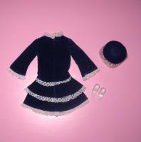 RARE Japanese Exclusive Blue Velvet Dress #2689  