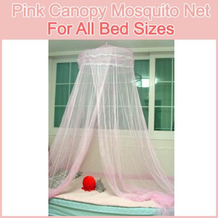 Princess  Canopy Ebay on Mosquito Net Princess Pink Canopy All Bed Sizes New   Ebay