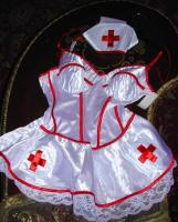 Lady Princess Sexy Red Cross Nurse Costume Sz M