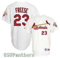 2012 David Freese St Louis Cardinals Home Jersey w/ CHAMPIONS Patch SZ 