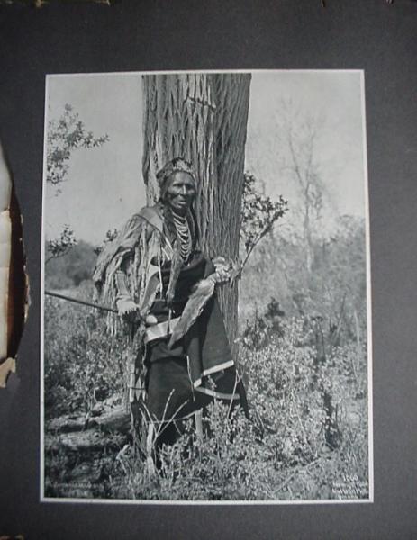  collectibles black and white lithograph of indian chief by heyn photo