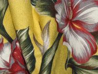 NEW Creamy Yellow Hawaiian Barkcloth Fabric Drape Panel  