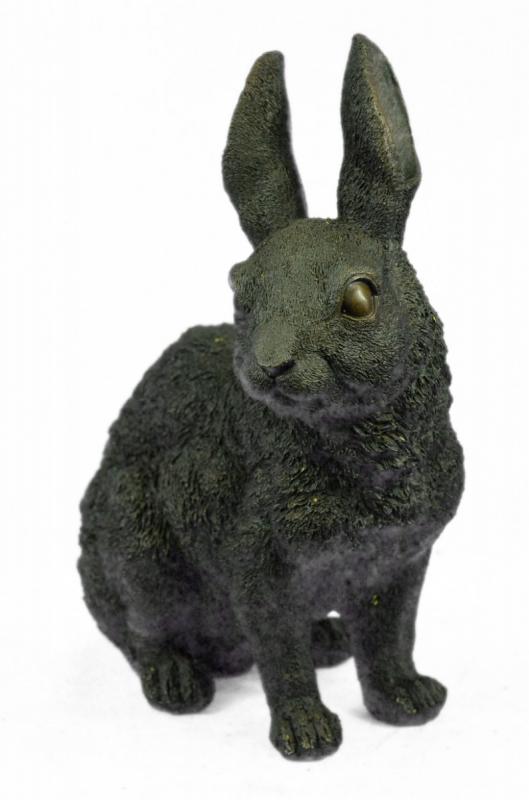  Bronze Rabbit Sculpture Jack Rabbit Hare 13 inches 15 Pounds