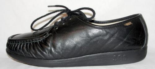 Womens SAS Bounce Black Leather Walking Shoes Loafers Oxfords 11 M 