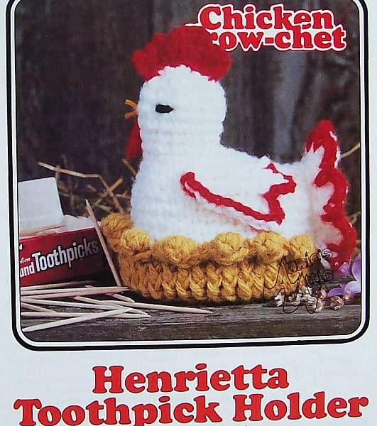 Chicken Crow Chet Henrietta Toothpick Holder AA