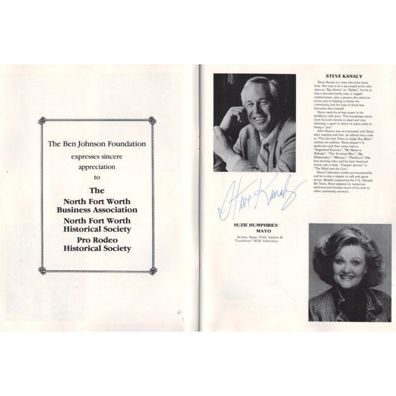 1987 Ben Johnson Fort Worth Stock Show Rodeo Program Autographs Signed 