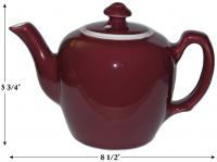 Hall China Maroon Illinois Teapot   Stunning Color   1930s /40s  