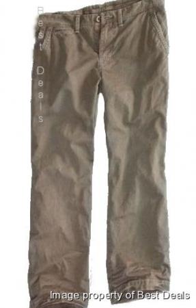 American Eagle AE Mens Relaxed Fit Khaki Chino Pants Cement New Free ...