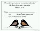 100 Love Birds Wedding Invitations & RSVP Postcards  