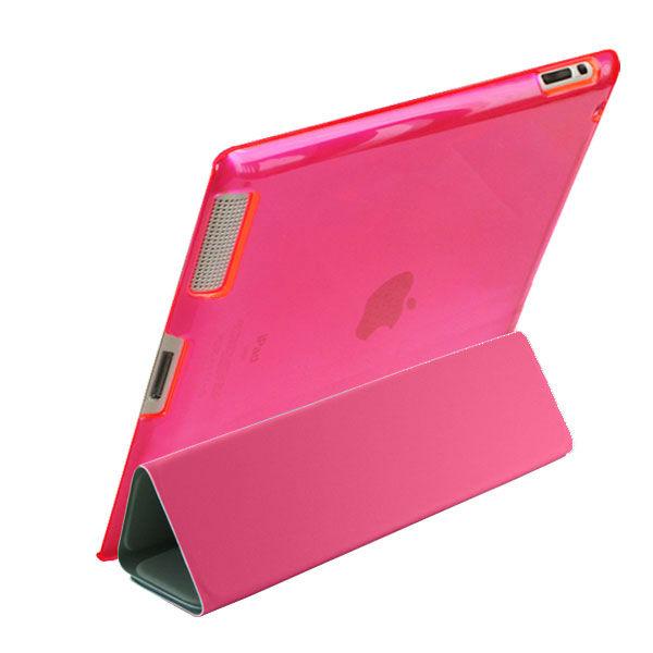 Pink Smart Cover + Pink Hard Protective Back Case +3 Stylus Pen For 